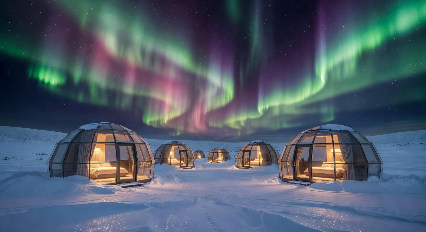 Aurora Glass Igloos in Rovaniemi under the Northern Lights