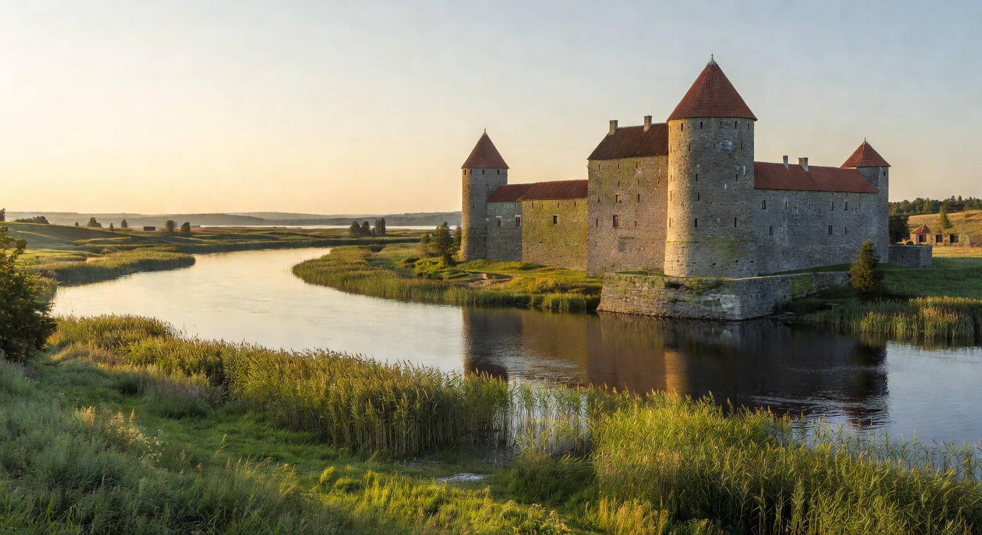 Historic Turku castle and river landscape